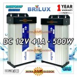 Power Supply Trafo Brilux DC 12V 41A | 500W (Super Quality) - Rainproof